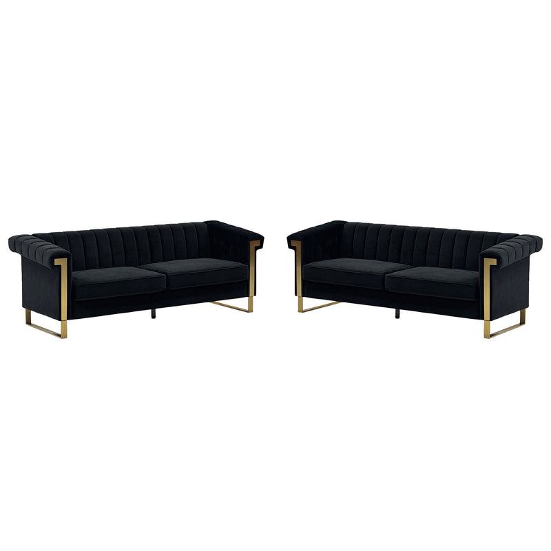 2 Piece Sofa Set With Tufted Back And Deep Seating
