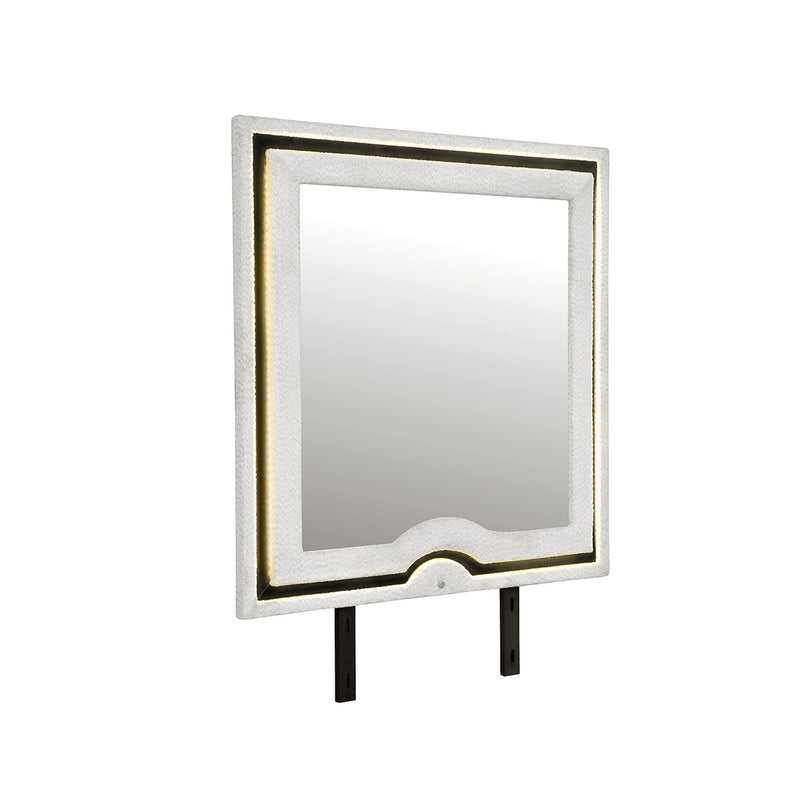 Isaiah - Mirror With Upholstered Frame And LED Lighting