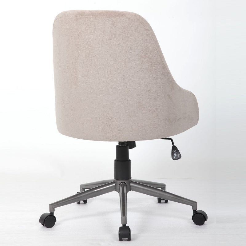 Ergonomic Office Enveloping Bucket Back Swivel Computer Chair - Beige