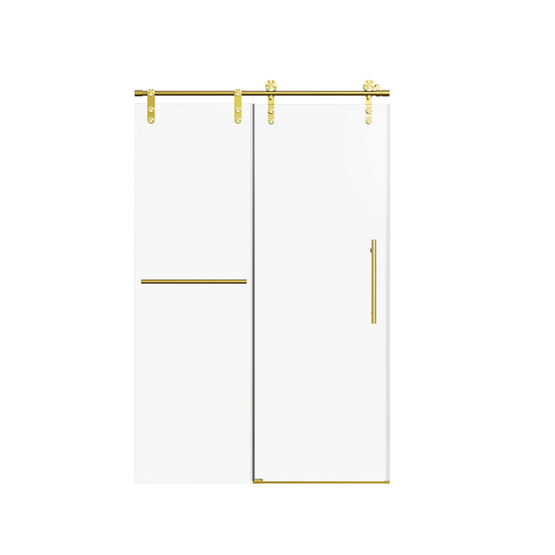 Frameless Single Sliding Shower Doors With Towel Rail & Handle