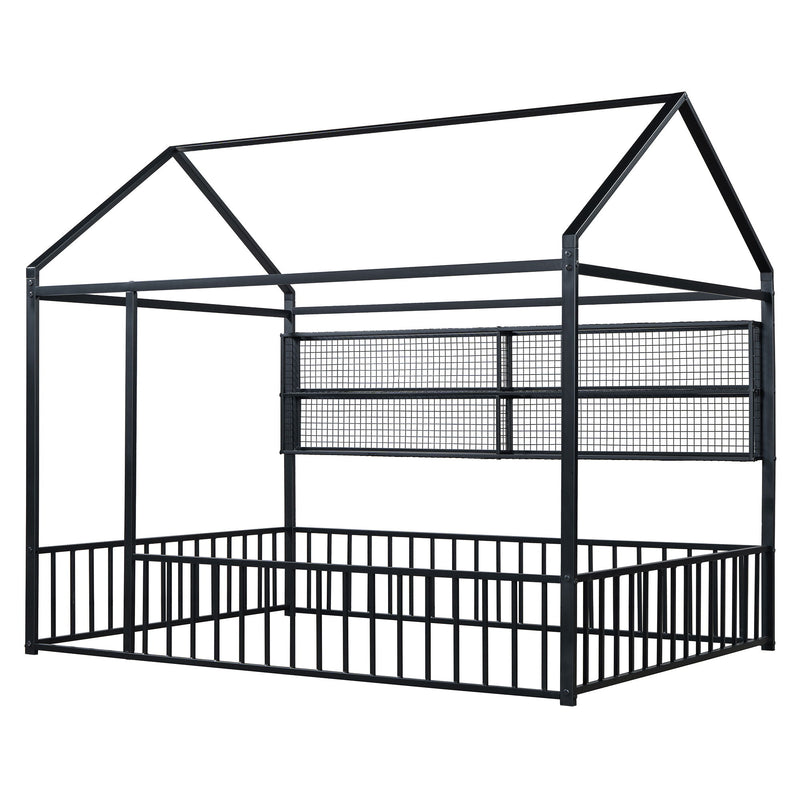 House Frame With Fence And Shelves