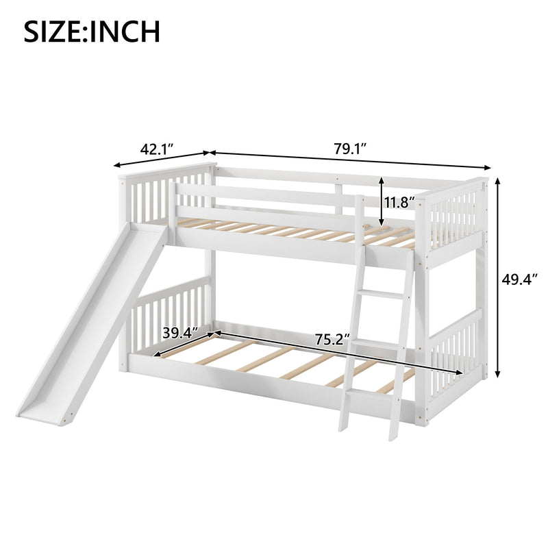 Bunk Bed & Convertible Slide And Ladder