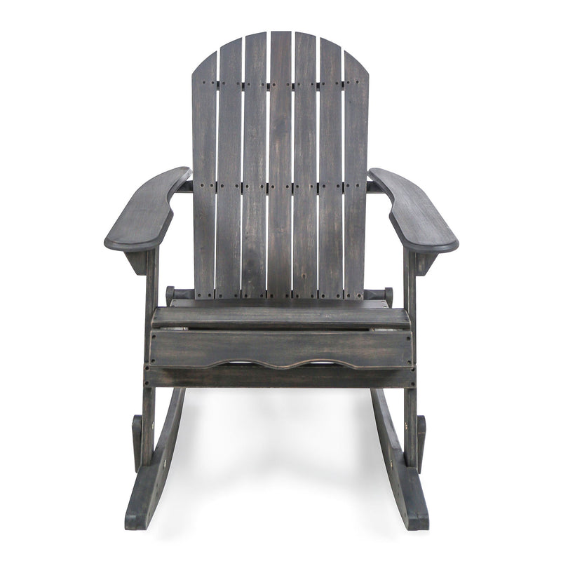 Outdoor Adirondack Rocking Chair With Hand Crafted Details