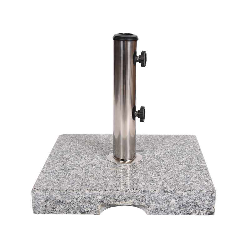 Umbrella Holder Square 55 Lbs Umbrella Base - Natural / Gray