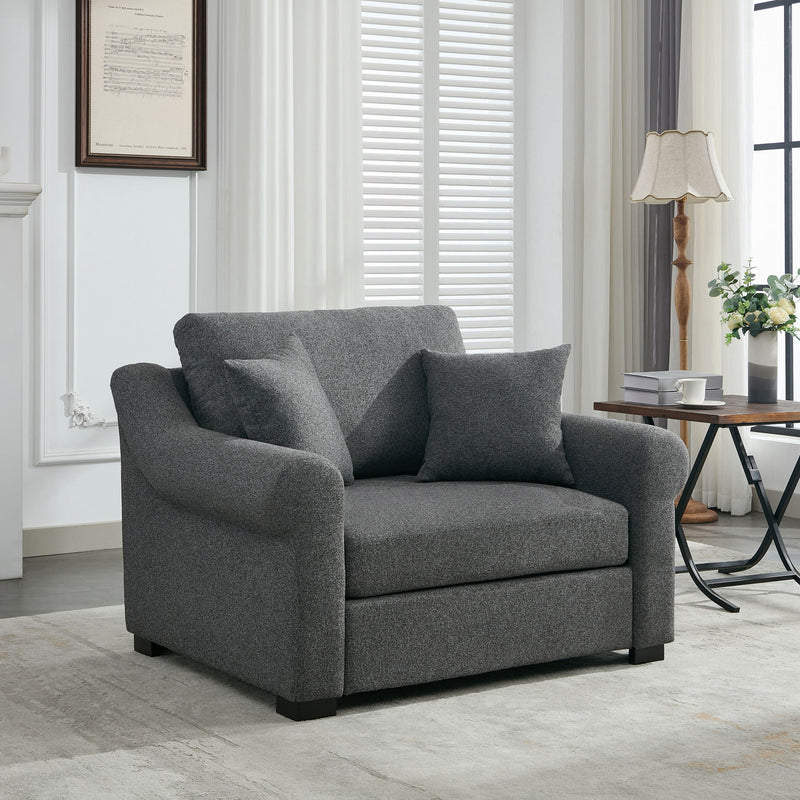 Modern Chenille Oversized Armchair, Chair And A Half, Single Sofa