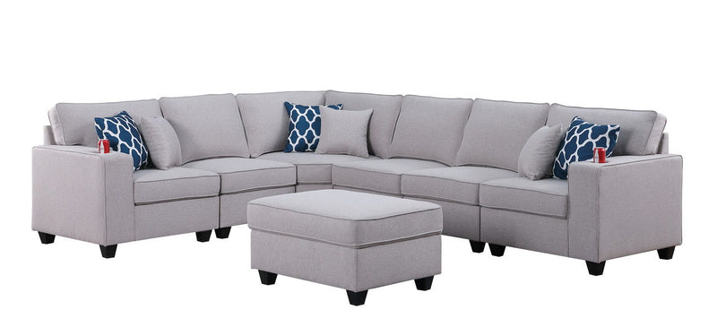 Cooper - Sectional Sofa With Ottomans And Cupholder