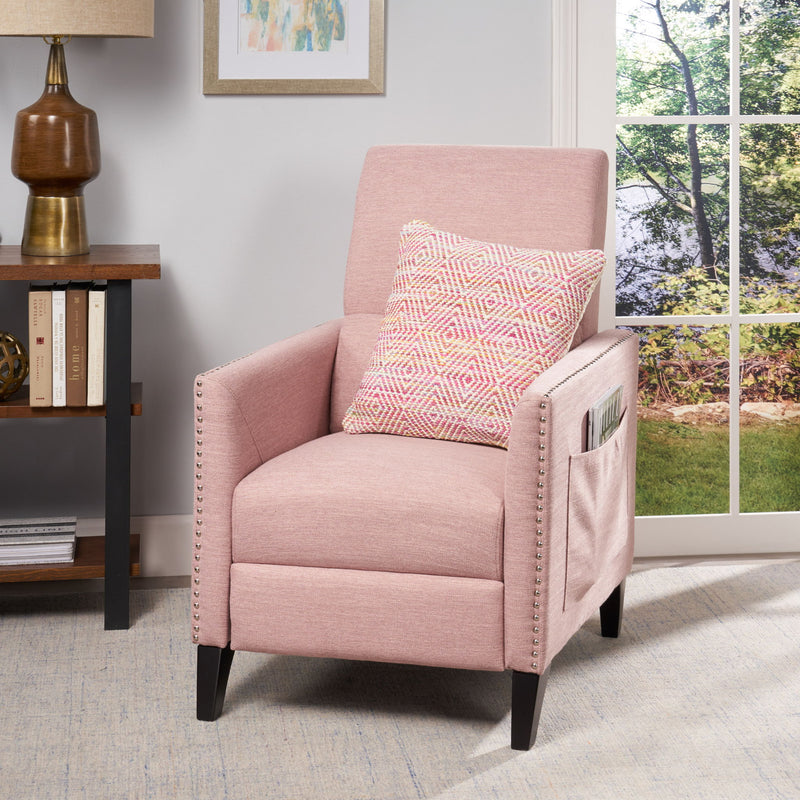 Kiersten - Contemporary Fabric Pushback Recliner