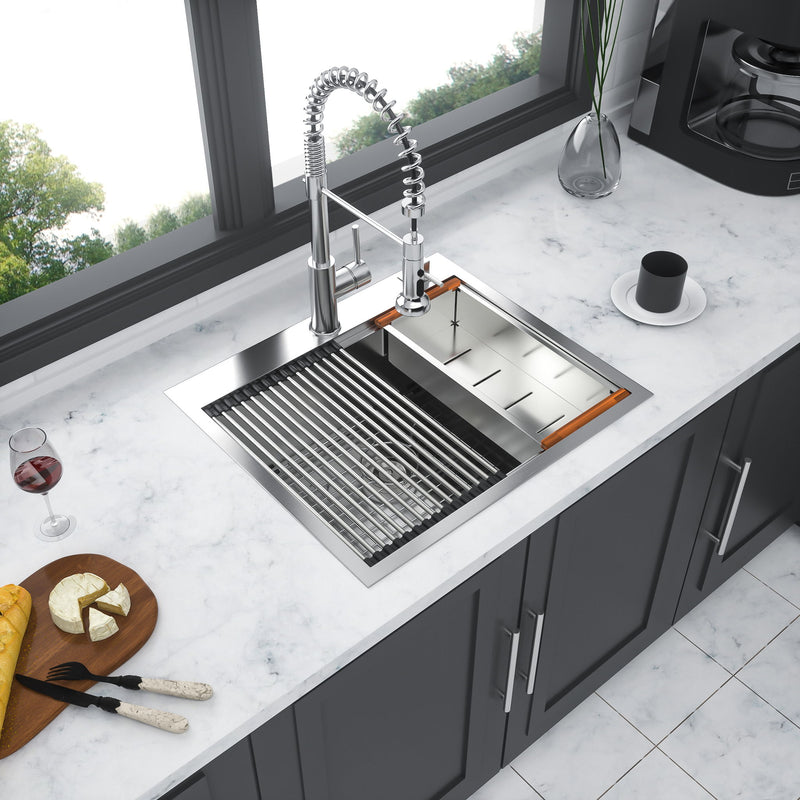 Drop In Kitchen Sink Stainless Steel 16 Gauge
