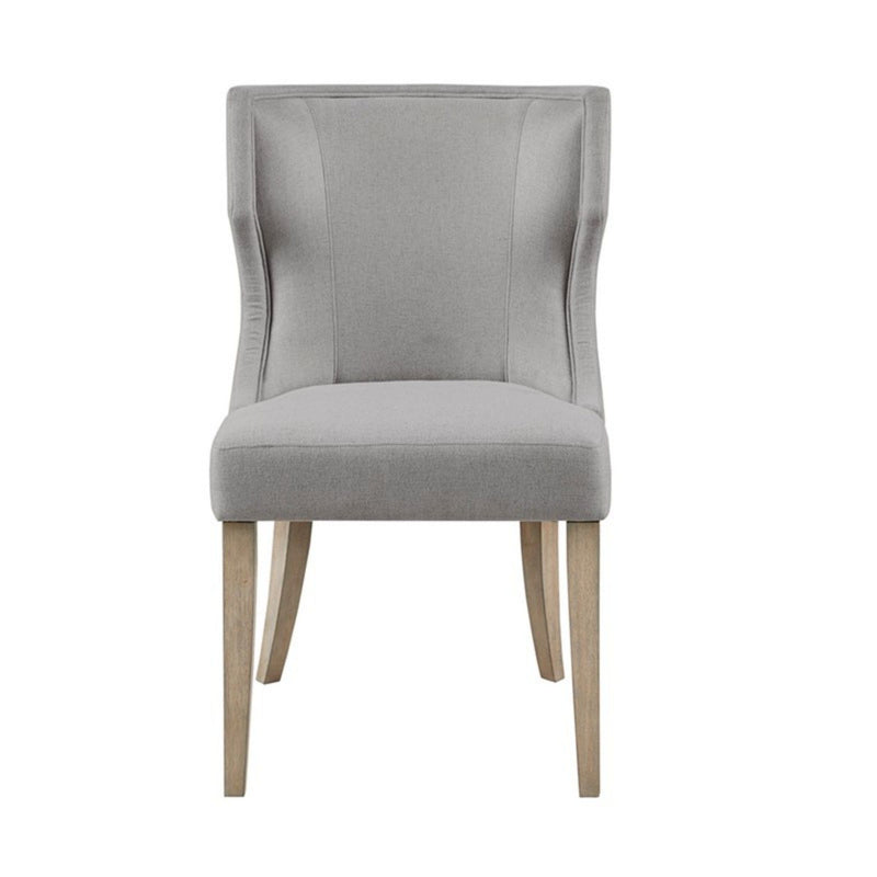Upholstered Wingback Dining Chair - Light Gray
