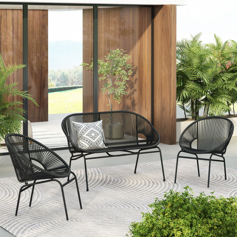 Nusa - Outdoor Patio 3 Piece Chat Set
