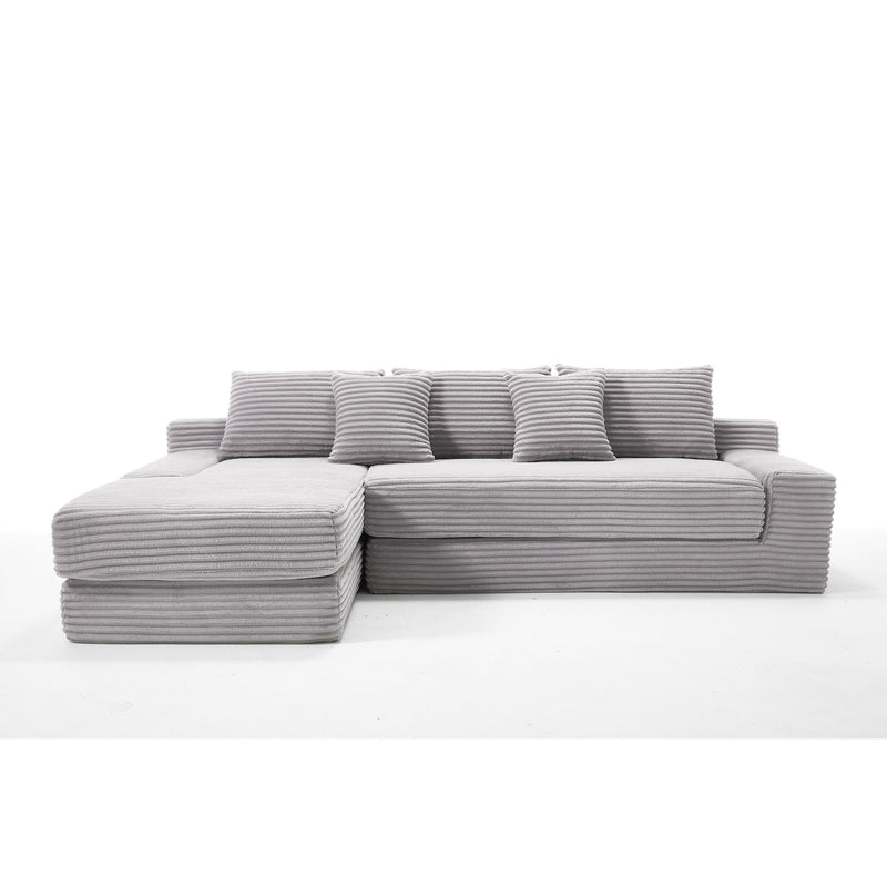 Modern L - Shaped Sectional Couch With Memory Foam