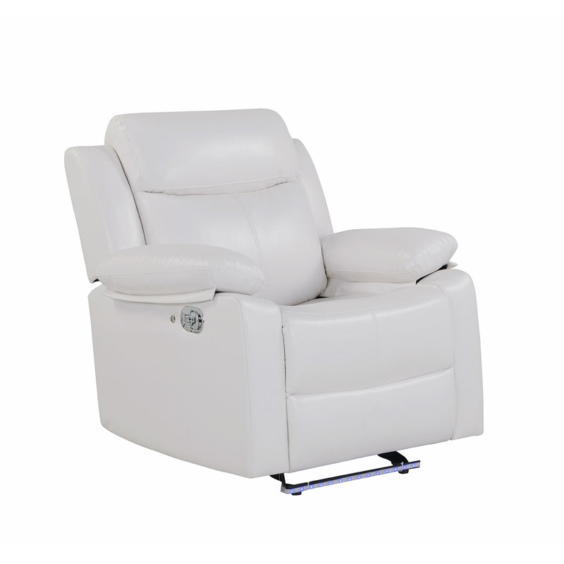 Blanche - Glider Recliner With LED, Pillow Top Arms