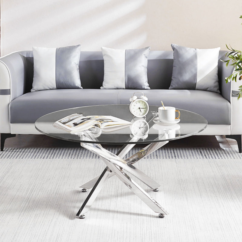 Round Table With Angular Slanted Legs