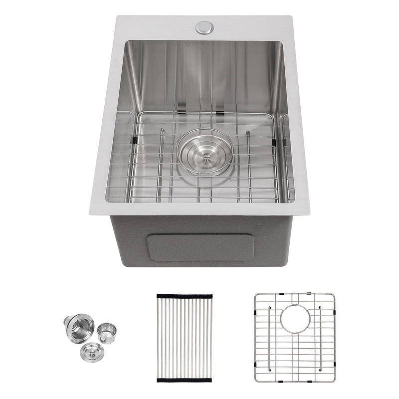 Stainless Steel Drop In Kitchen Sink, Topmount