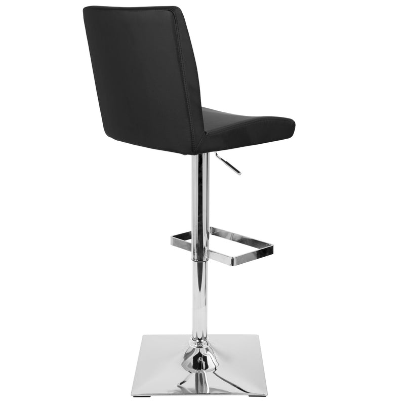 Captain - Contemporary Adjustable Barstool With Swivel - Black