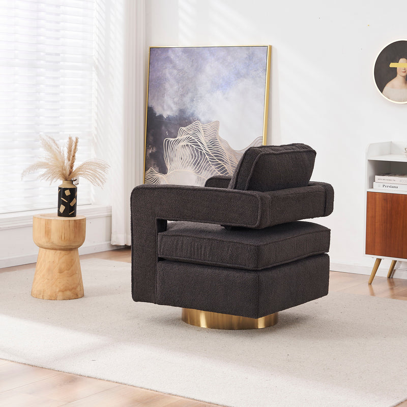 Swivel Barrel Chair 360 Degree Swivel Club Modern Accent Single Sofa Chair