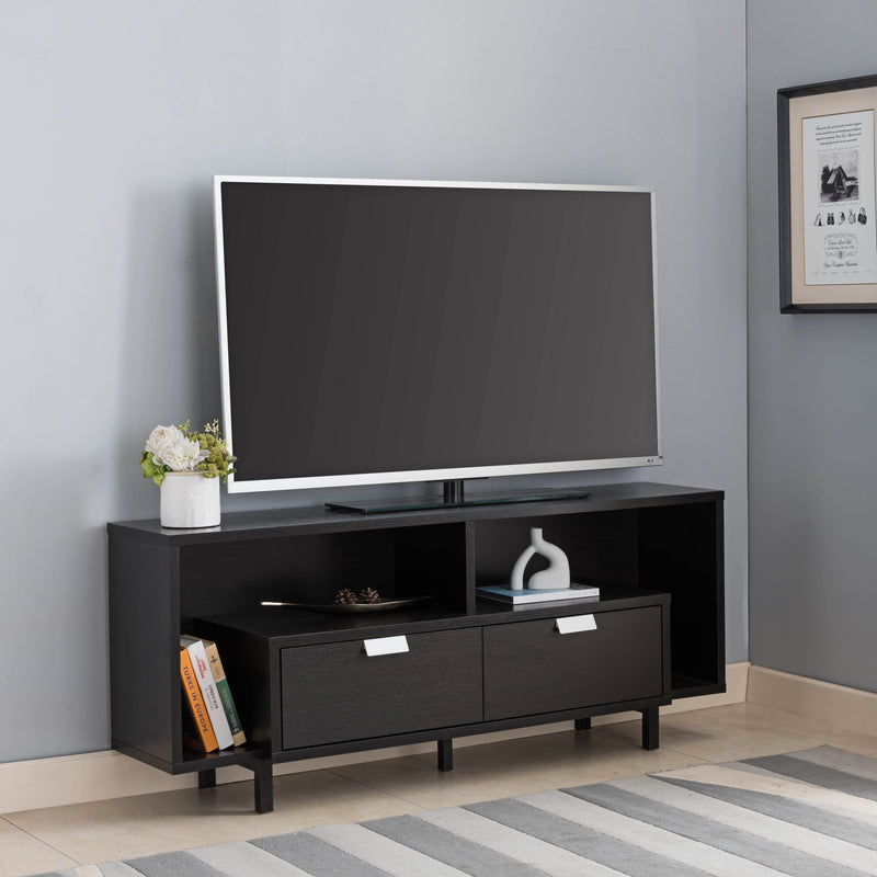 Modern TV Stand & Two Shelves And Two Drawers