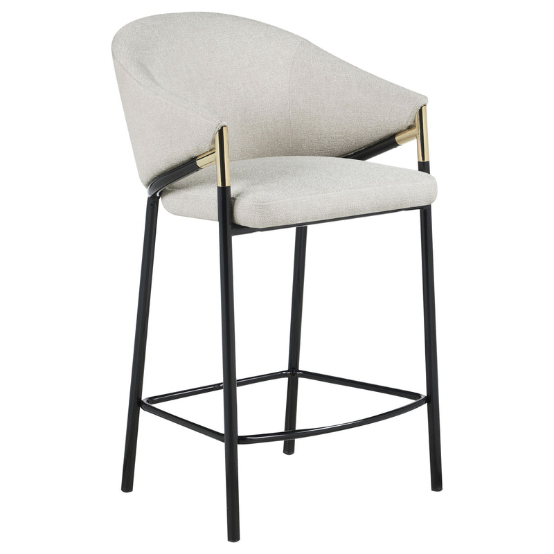 Sloped Arm Counter Stools (Set of 2) - Beige