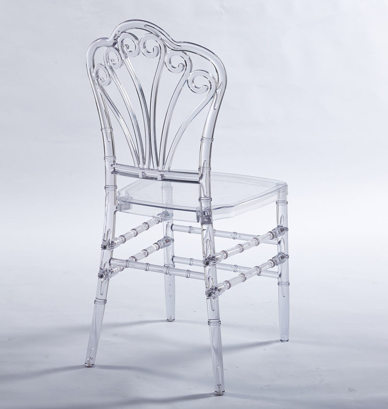 Welding Chair, Dining Chair / Plastic Seat (Set of 4) - Transparent