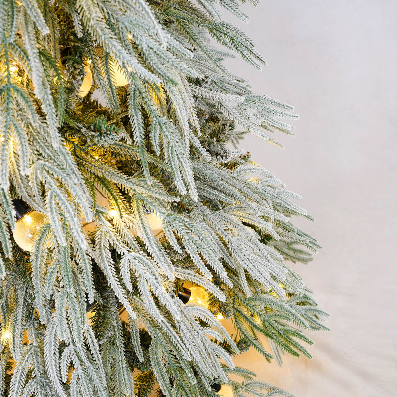 Snow Flocked Christmas Tree With LED Lights