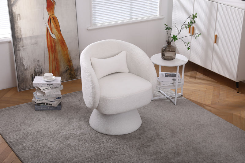 Swivel Accent Chair Armchair, Round Barrel Chair For Living Room Bedroom