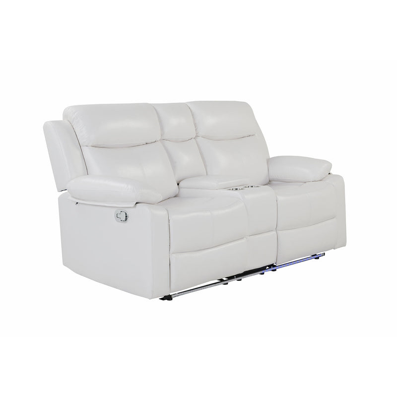 Blanche - Console Reclining Loveseat With LED Lights