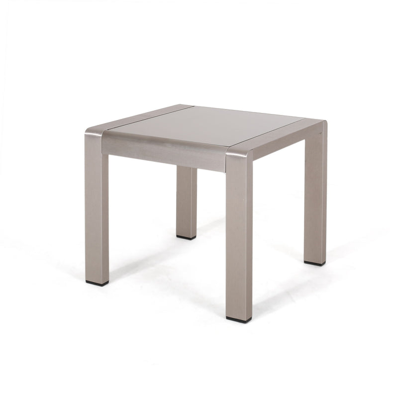 Cape Coral - Contemporary Side Table With Frosted Glass Top
