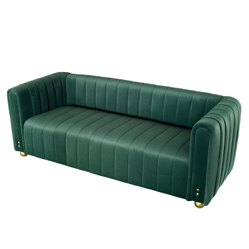 Sofa With Vertical Stripes & Accents