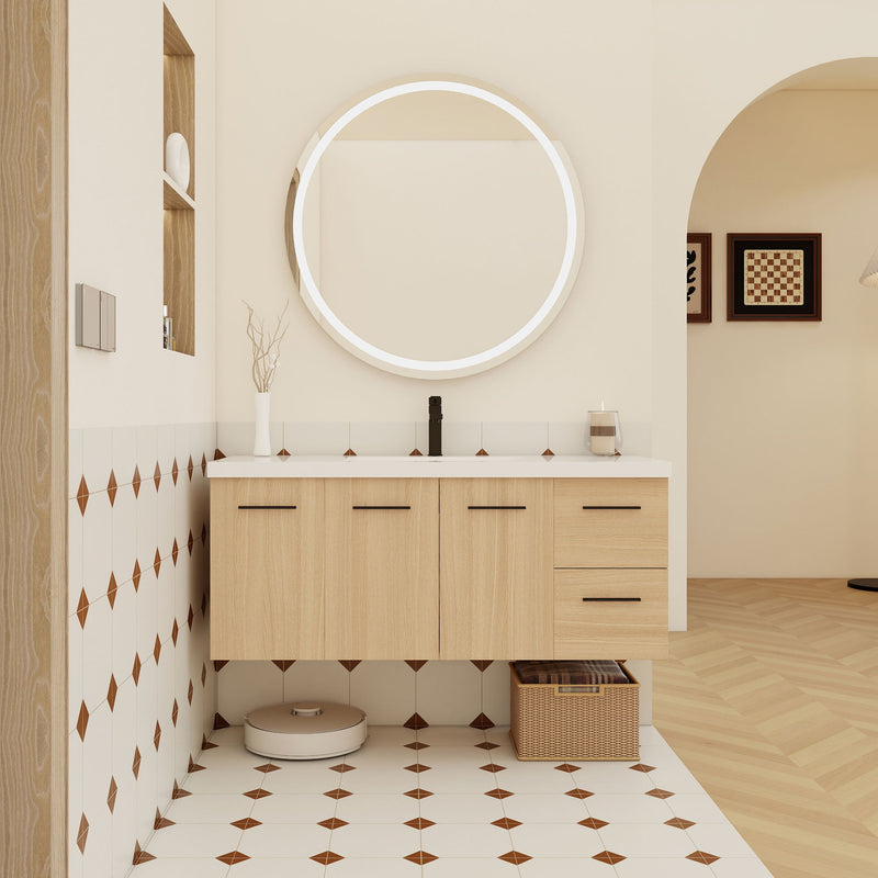Floating Bathroom Vanity With Sink, Modular Cabinet