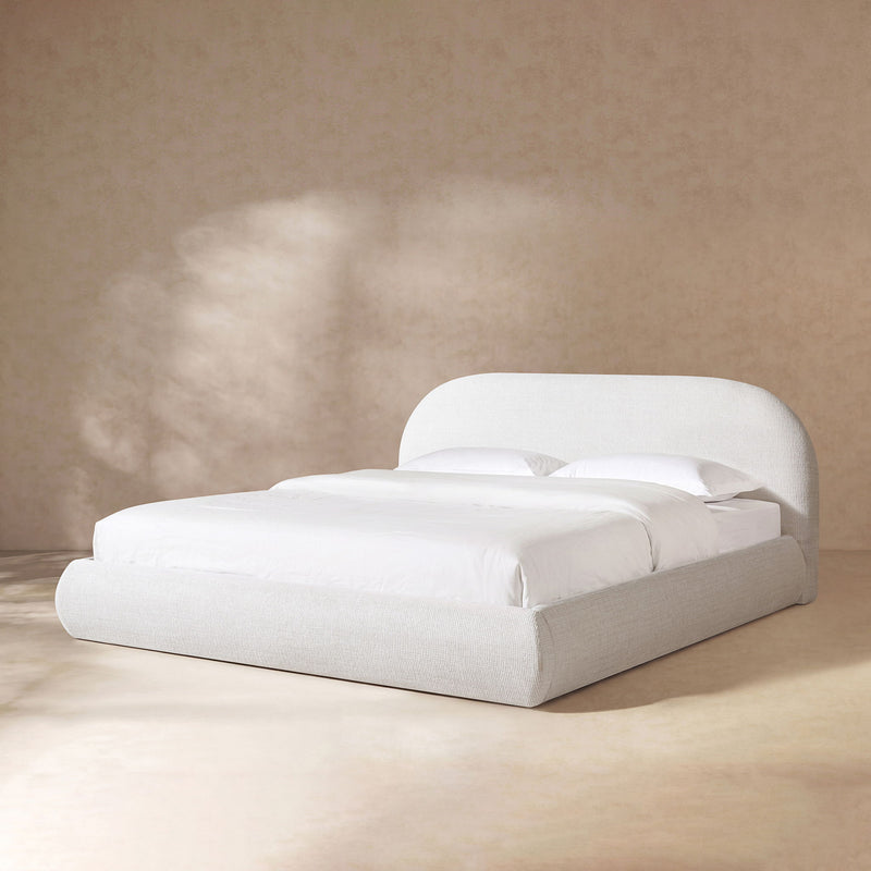Archie Puffy Grounded - Upholstered Platform Bed