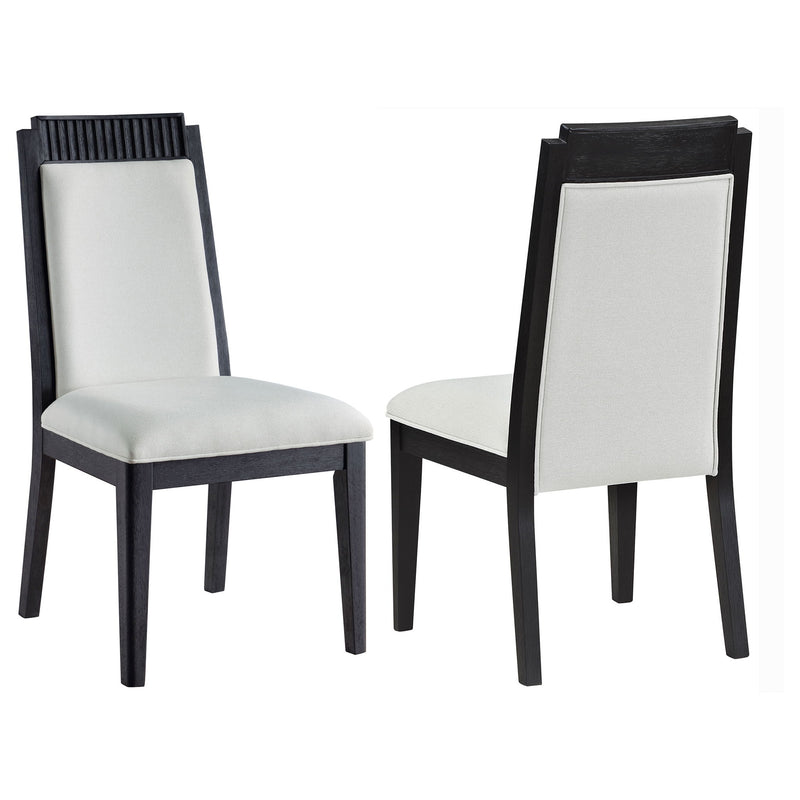 Dining Side Chair (Set of 2) - Black / Ivory