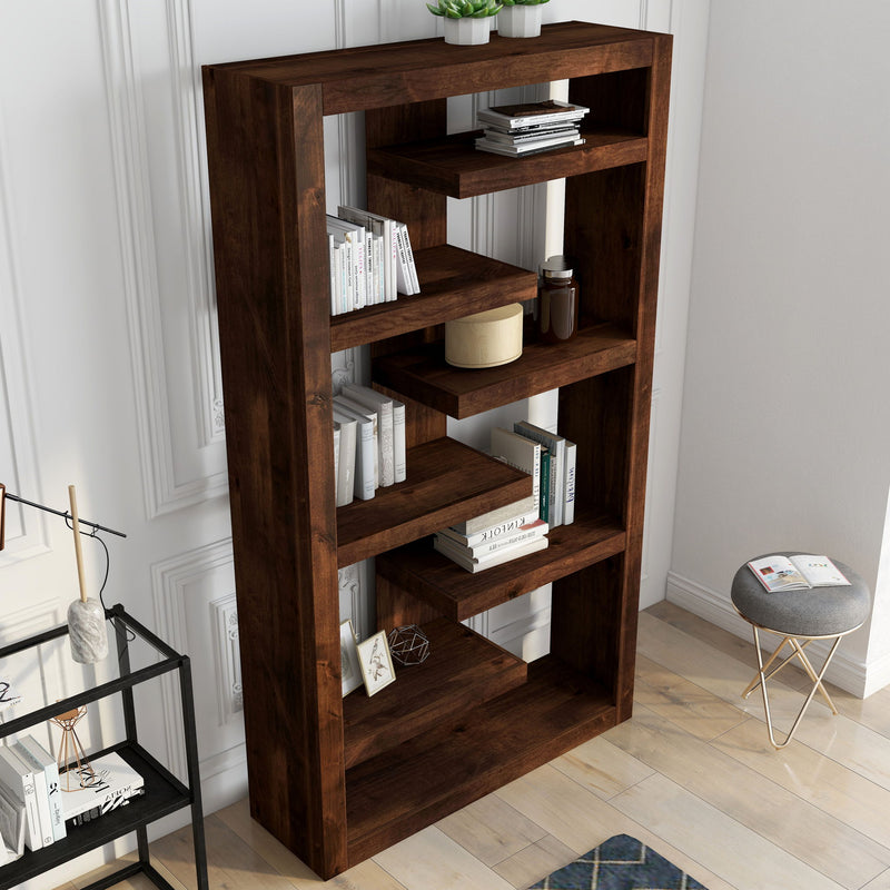6 Shelf Bookcase - Whiskey