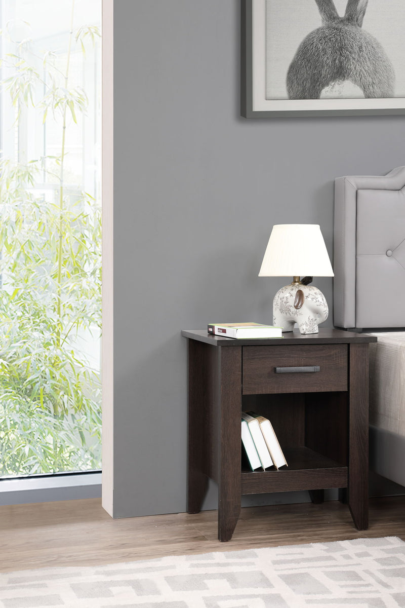 Roller Drawer Glides Nightstand