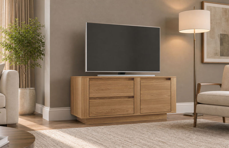 TV Stand For TVs Up To 50" With 1 Door And 2 Drawers