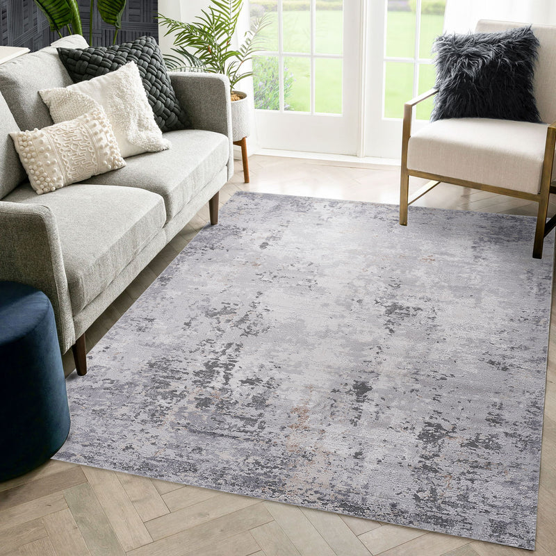 Marfi - 8' X 10' Abstract Area Rug - Ivory / Taupe