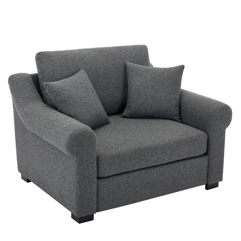 Modern Chenille Oversized Armchair, Chair And A Half, Single Sofa