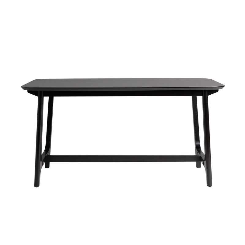 Lunara - Dining Table With Trestle Base - Black Ash