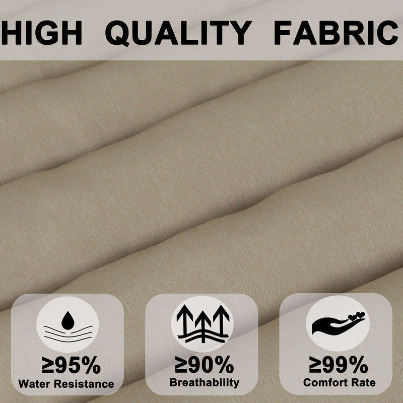 2 Piece Outdoor Chaise Lounge Chair Cushion Set