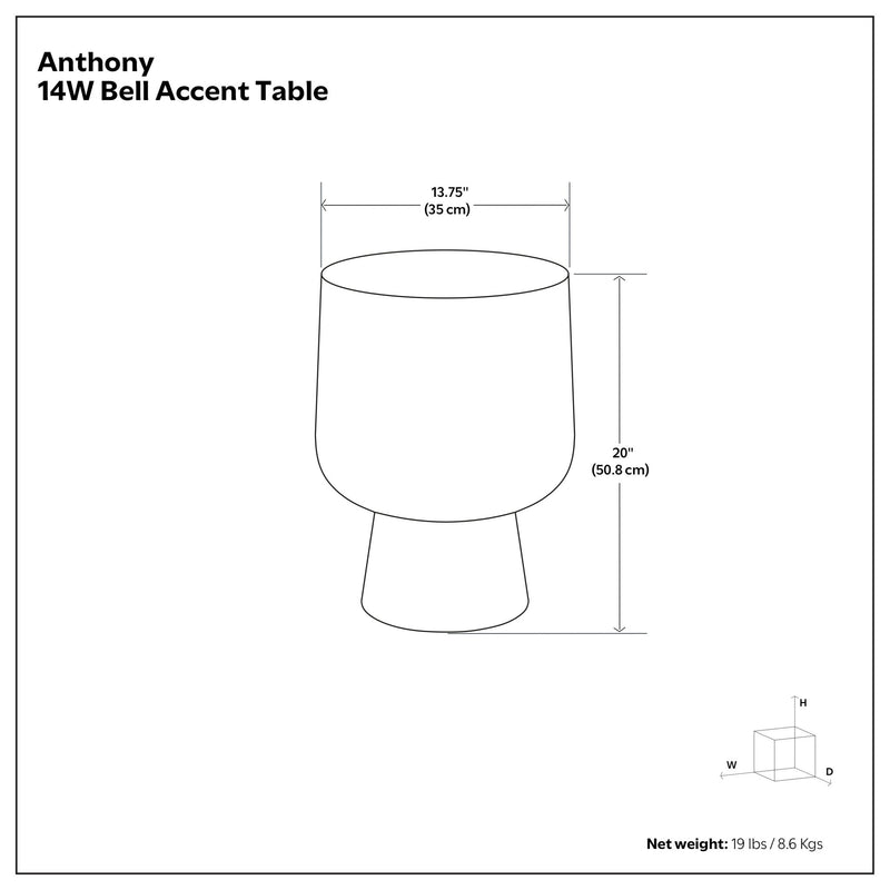 Anthony - Cast Aluminum Side Table - Bronze