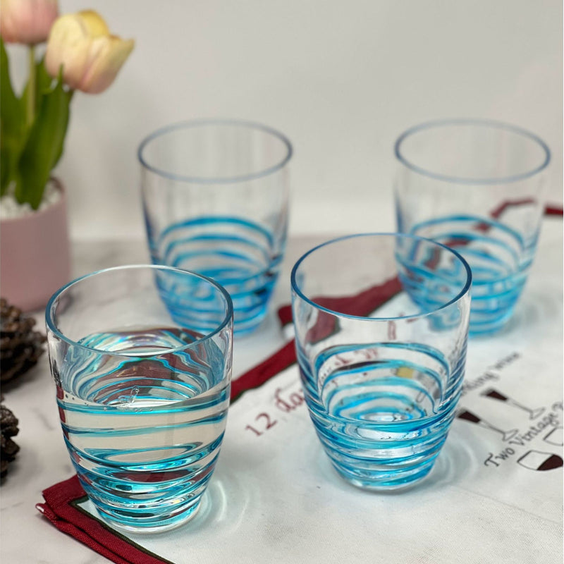 Leading Ware Swirl Acrylic Drinking Glasses (Set of 4)