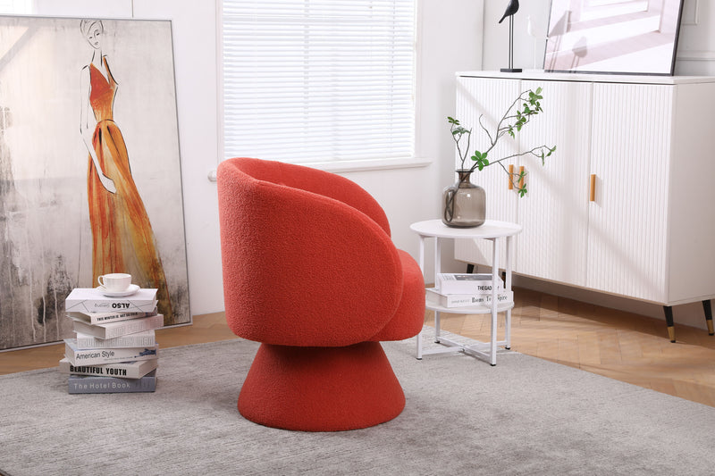 Swivel Accent Chair Armchair, Round Barrel Chair For Living Room Bedroom