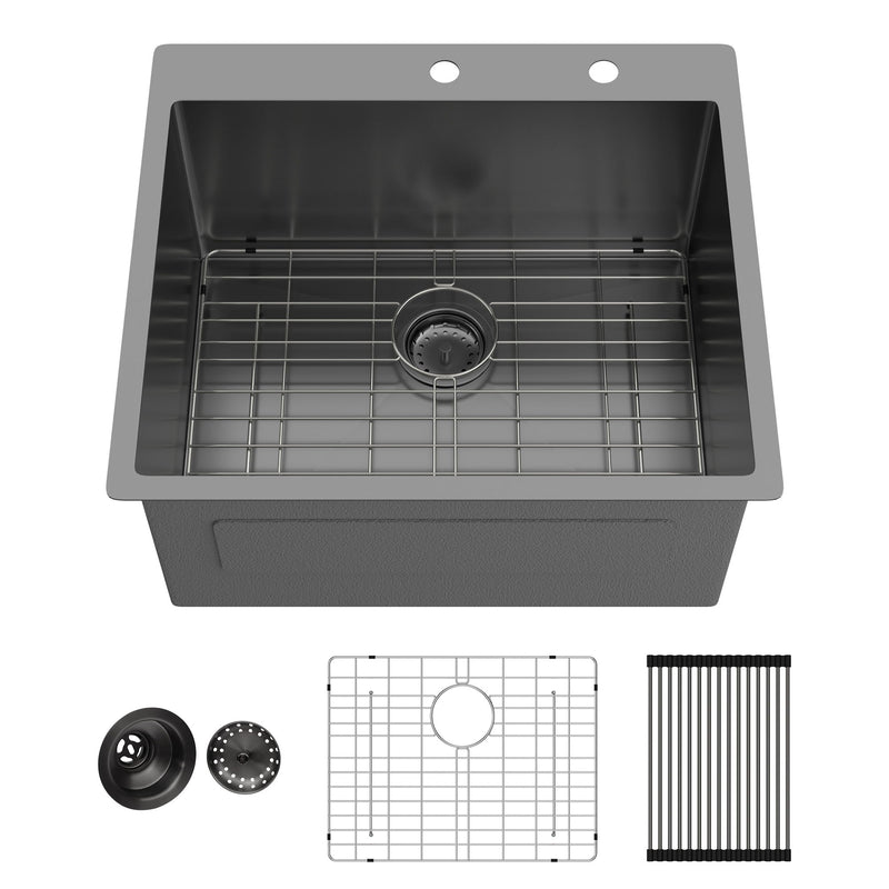 Topmount Kitchen Sink 16 Gauge, Single Bowl