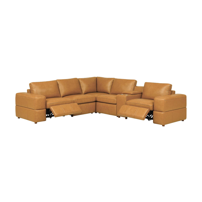 Upholstered Large Arms Sectional With Recliner Seats