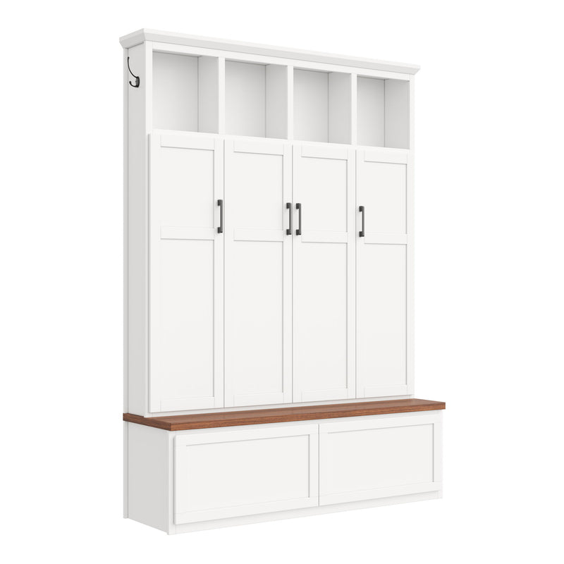 Hall Tree With 4 Hidden Cabinets