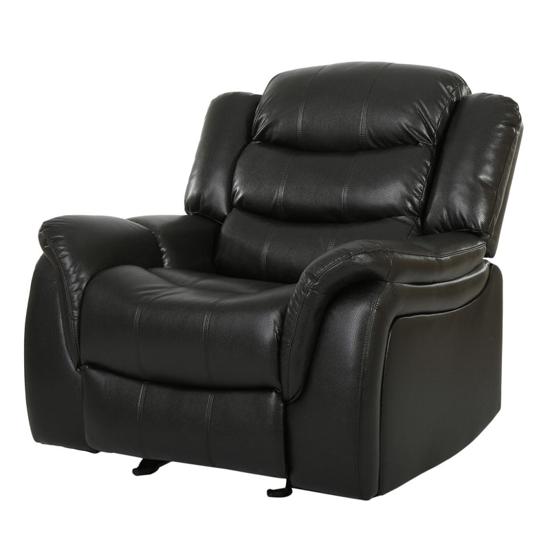 Classic Design Recliner, Upholstery Recliner, Glider Recliner - Black Berry