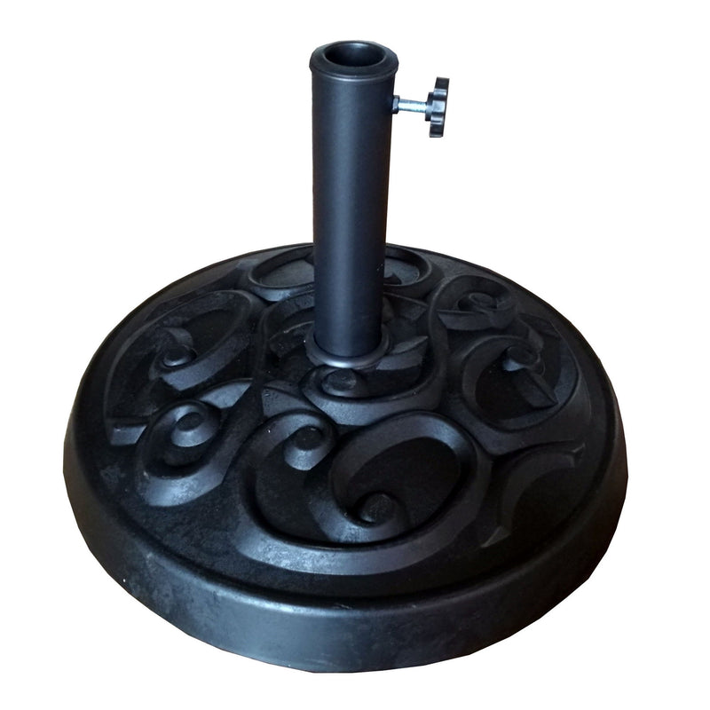 Rust-Resistant Resin Umbrella Base - Black