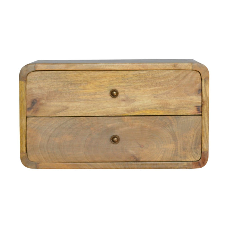 Curved Wall Mounted Bedside Nightstand