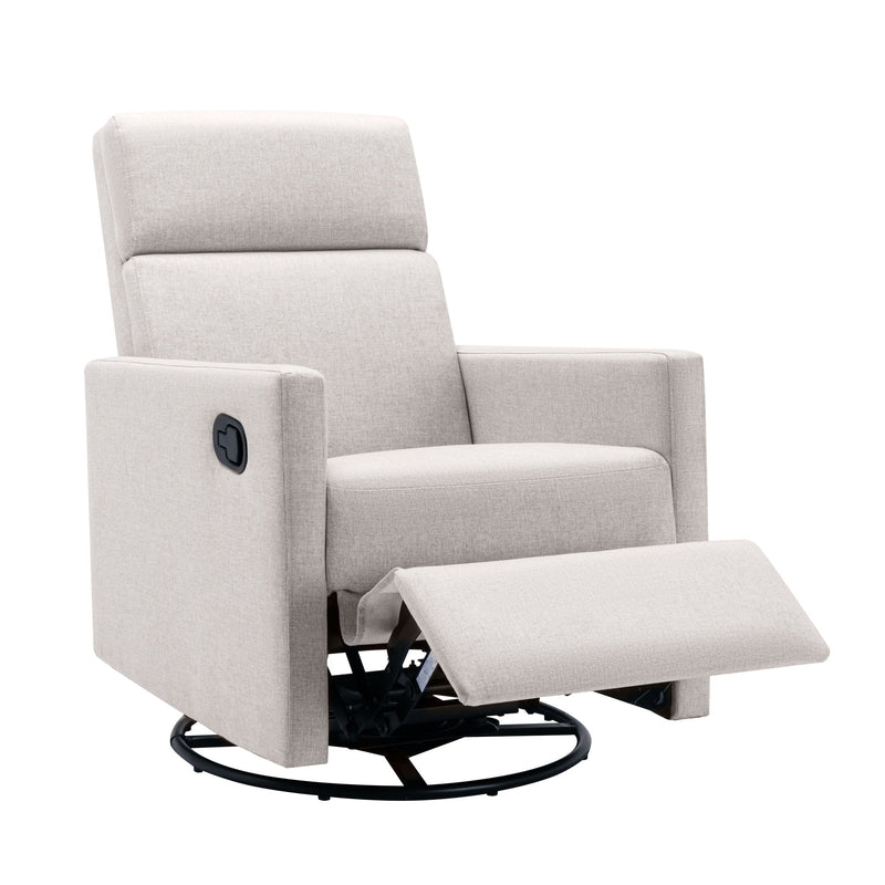 Modern Upholstered Rocker Nursery Chair Plush Seating Glider Swivel Recliner Chair