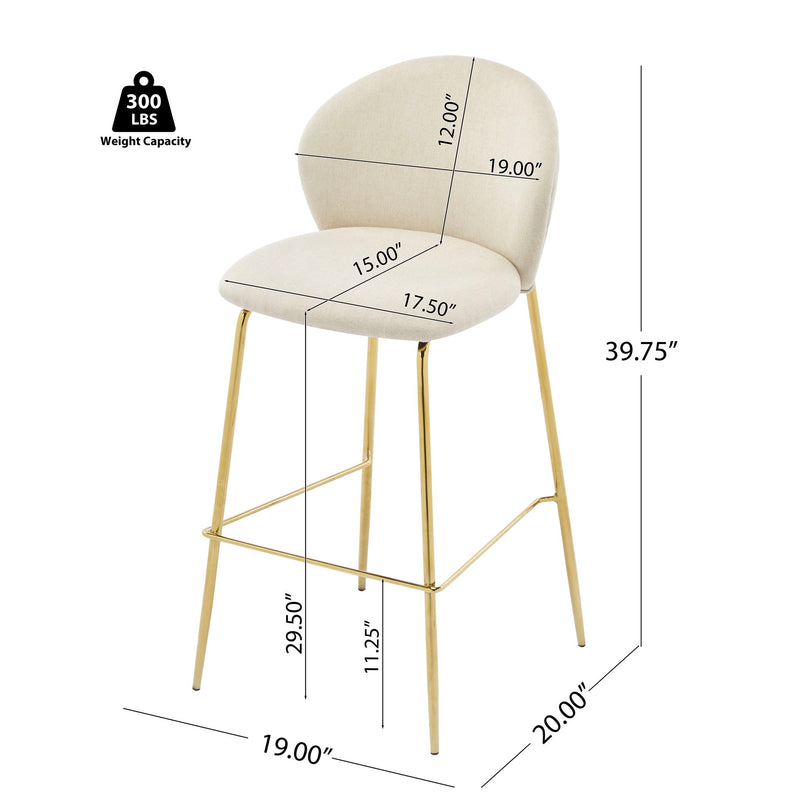 Kira - Upholstered Bar Stool (Set of 2)
