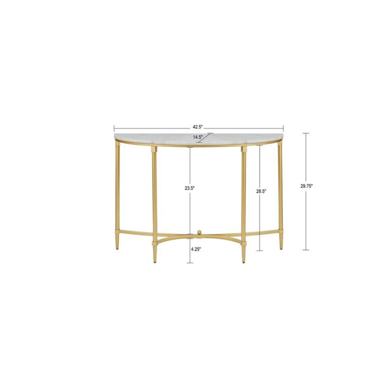 Bordeaux - Console Table - White / Gold